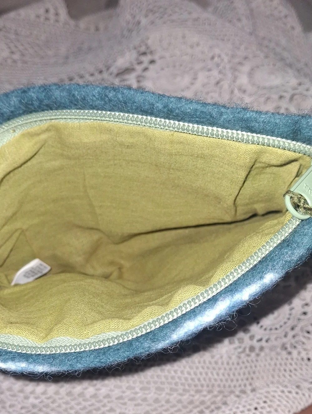 Handmade In Napel Blue Floral Bag